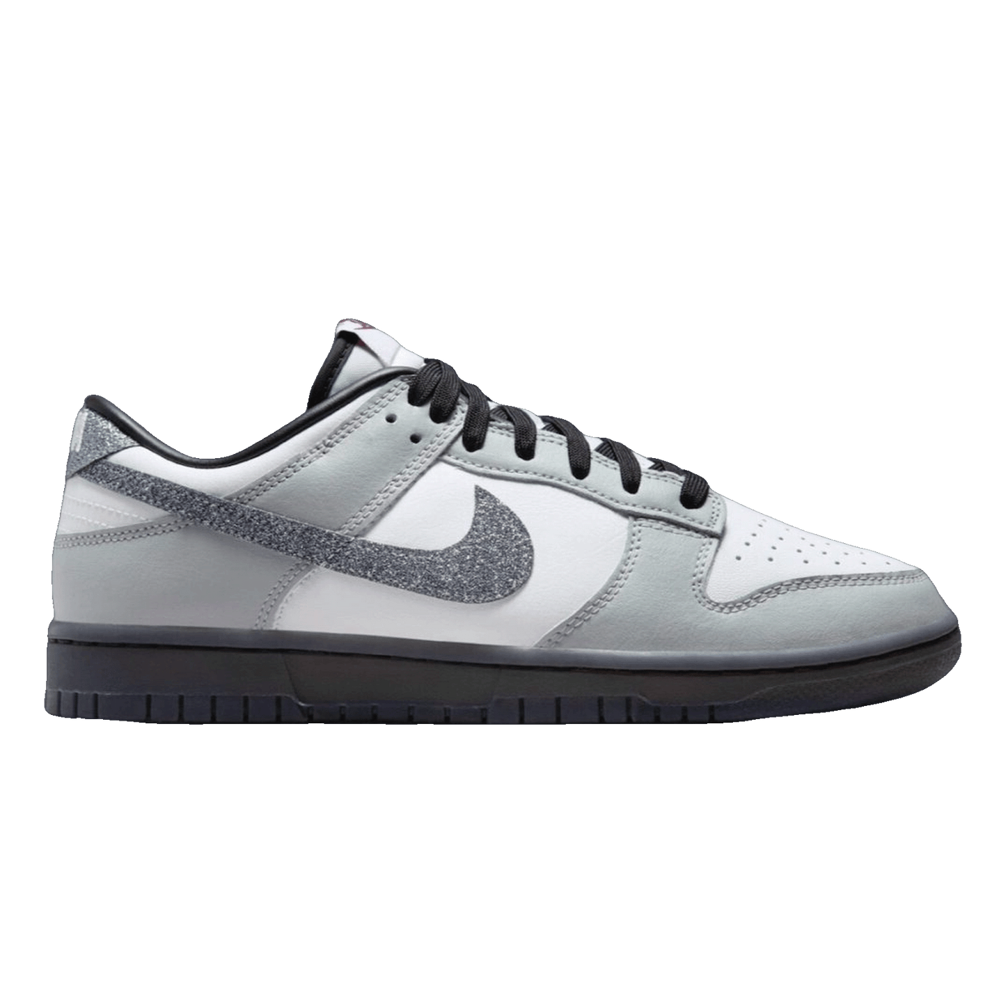 Nike Dunk Low LX Glitter Swoosh White Light Smoke Grey (W) HQ3462-191