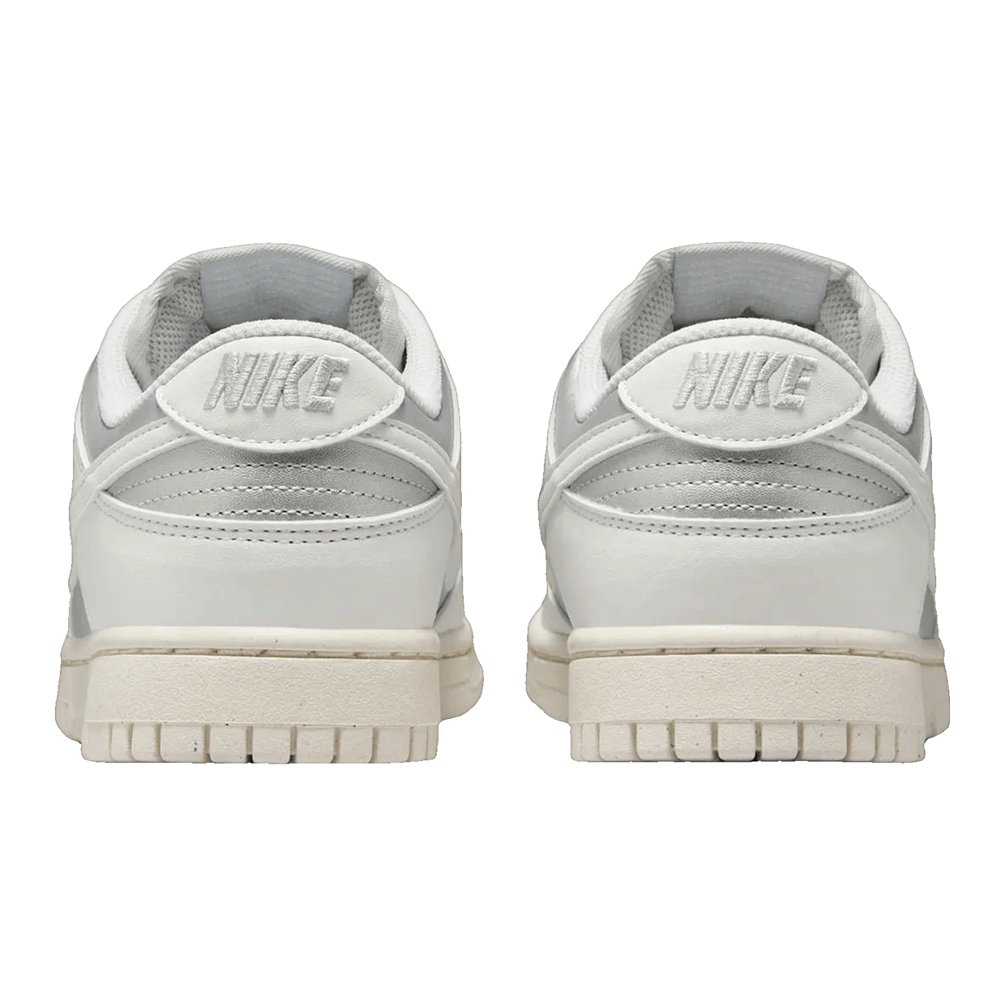 Nike Dunk Low Next Nature Sheer Lace Metallic Platinum (W) Back IB7311-001