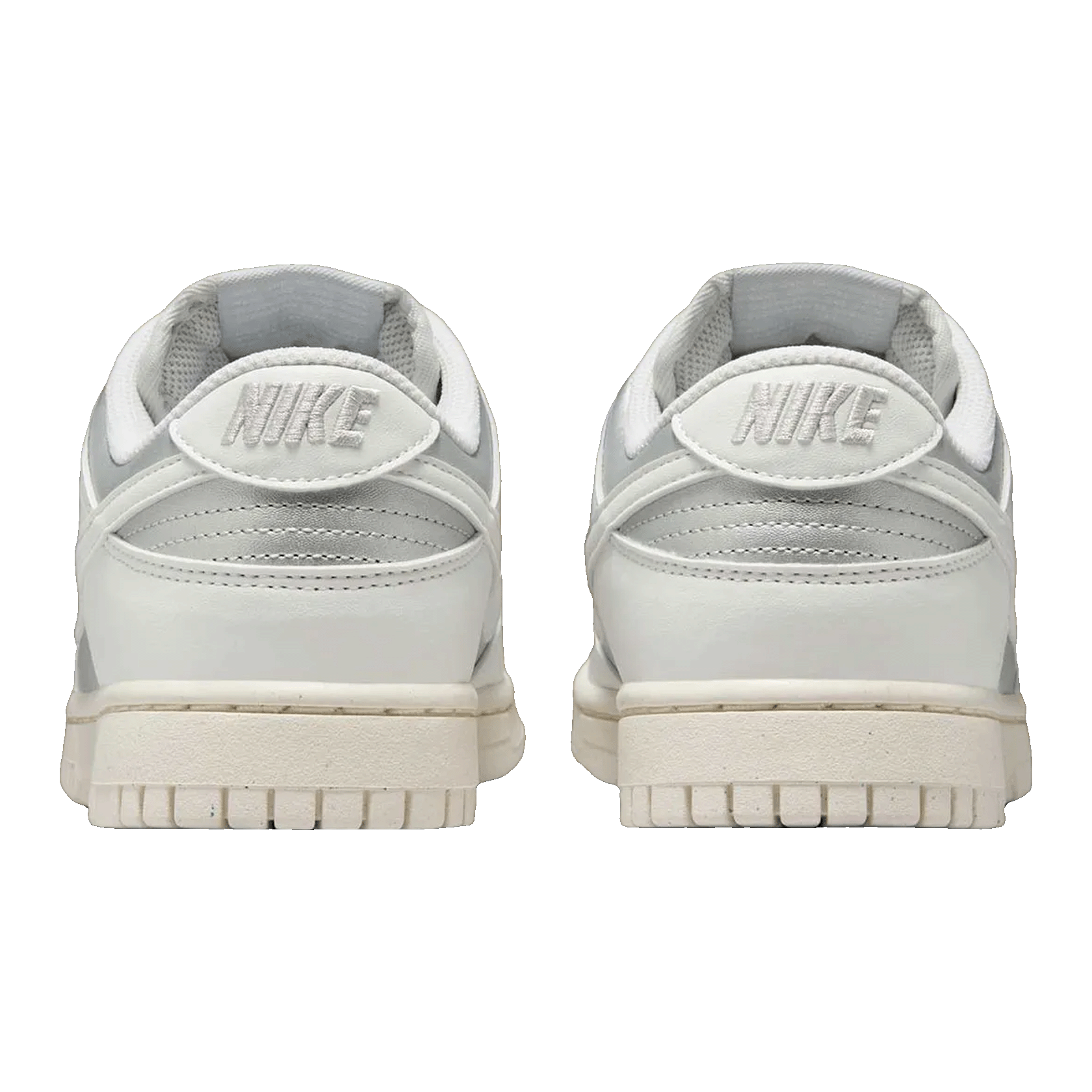 Nike Dunk Low Next Nature Sheer Lace Metallic Platinum (W) Back IB7311-001
