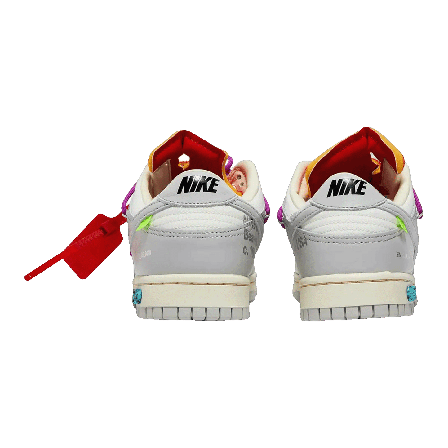 Nike Dunk Low Off-White Lot 45 Back DM1602-101