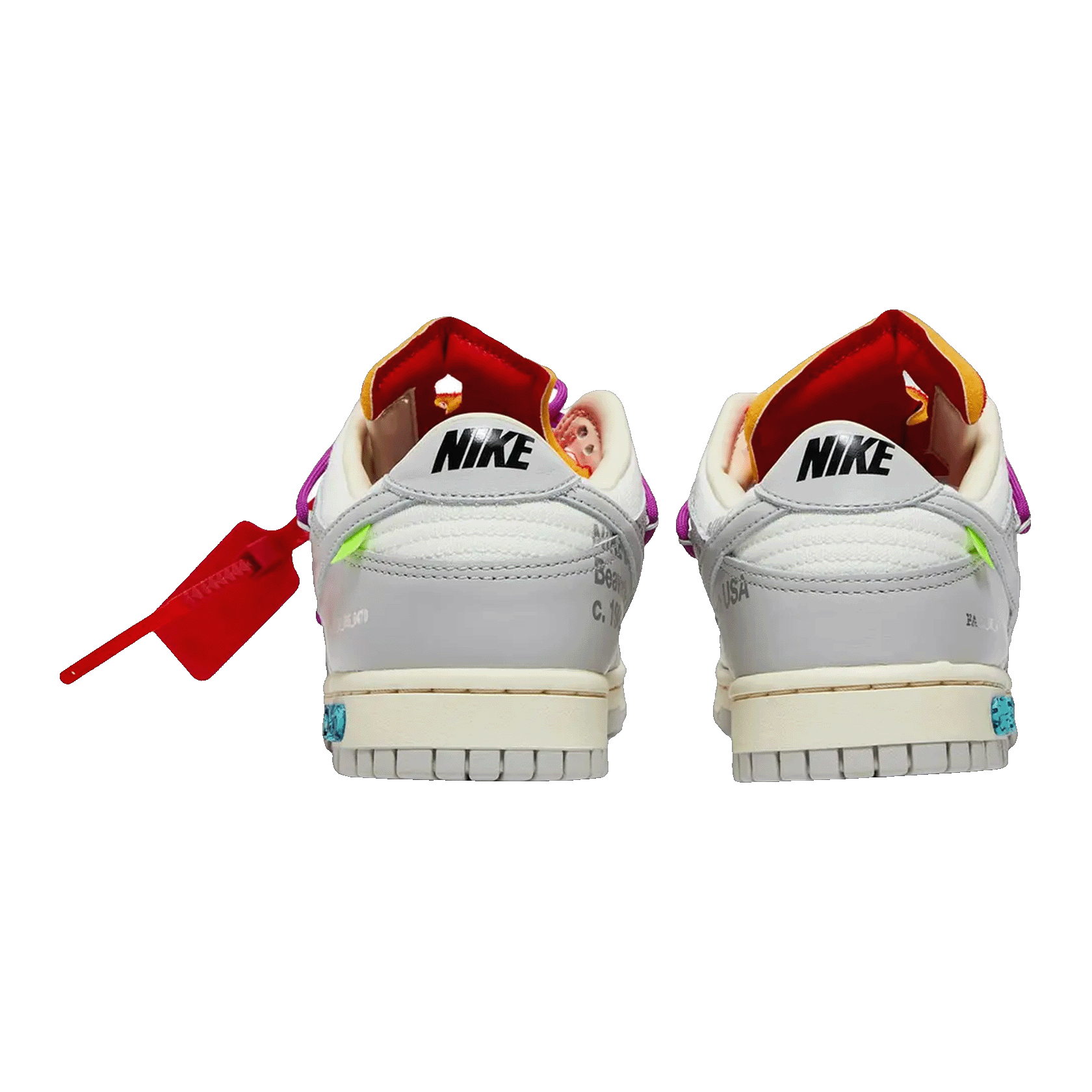 Nike Dunk Low Off-White Lot 45 Back DM1602-101