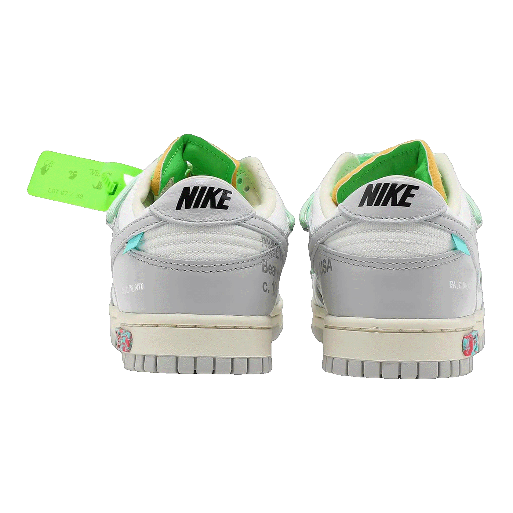 Nike Dunk Low Off-White Lot 7 Back DM1602-108