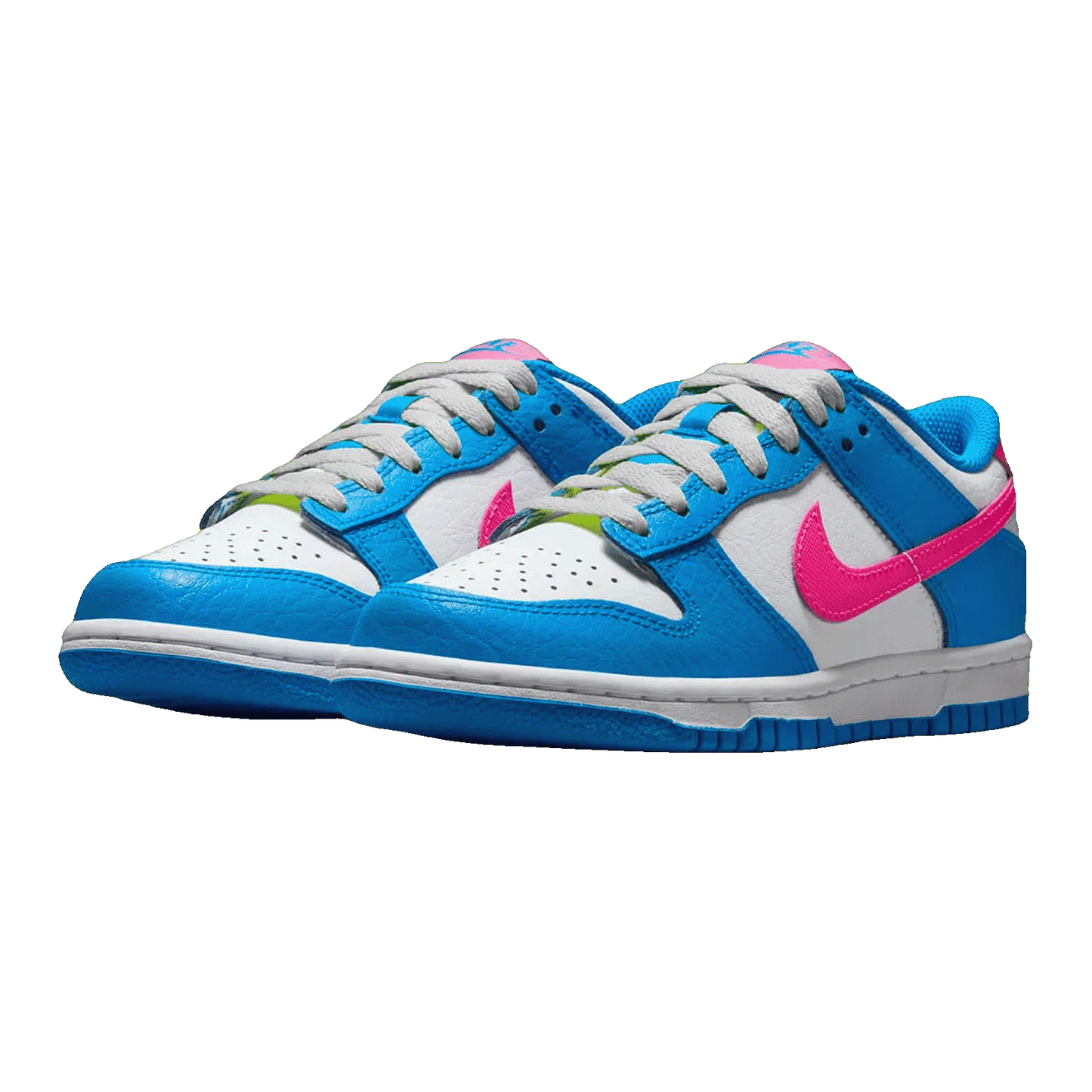 Nike Dunk Low Photo Blue White Light Lemon Twist Hyper Pink (GS) IB7747-406