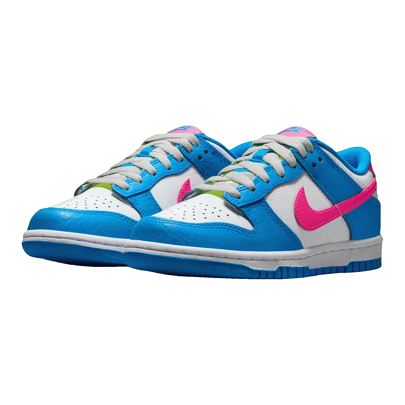 Nike Dunk Low Photo Blue White Light Lemon Twist Hyper Pink (GS) IB7747-406