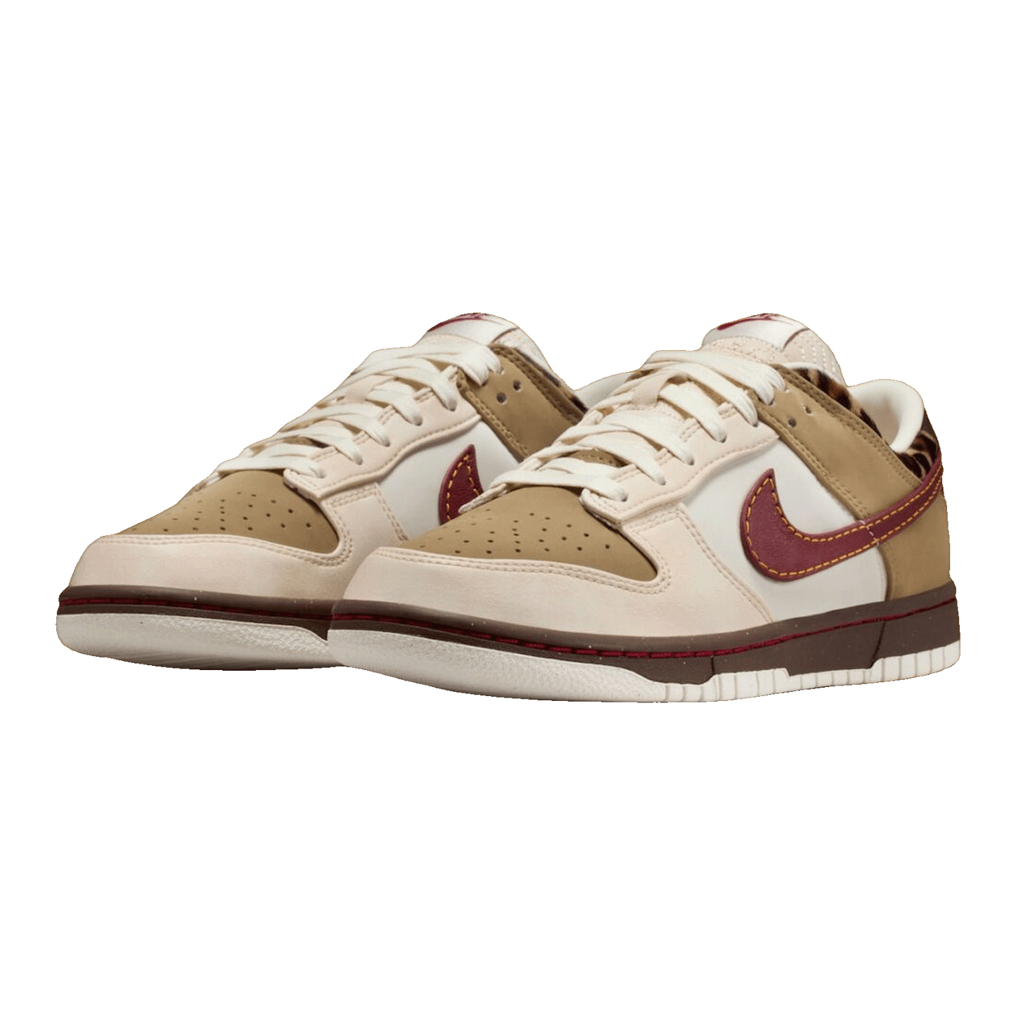 Nike Dunk Low Retro Khaki Team Red Pearl White (W) IM6687-262