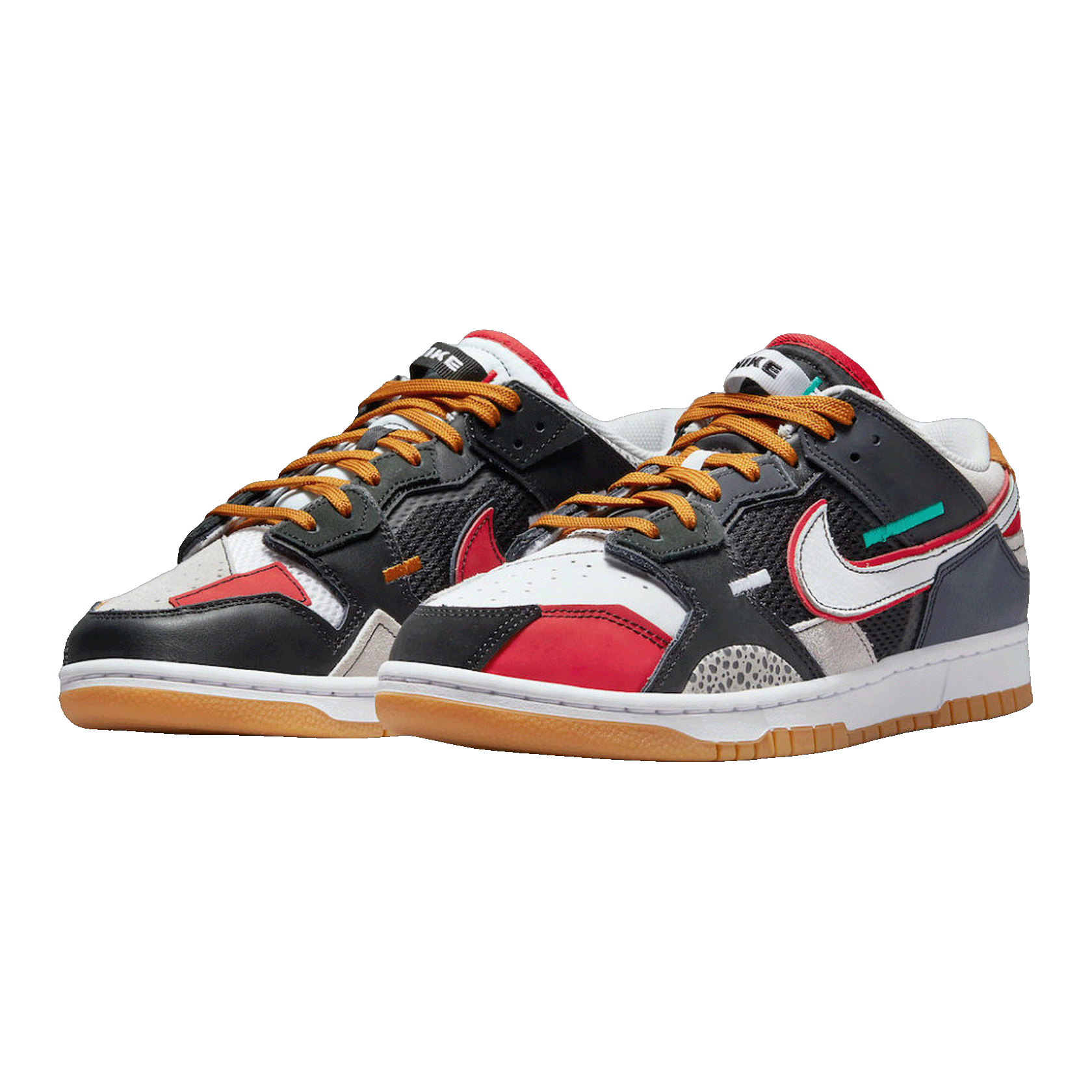 Nike Dunk Low Scrap Black Grey University Red DN1775-001