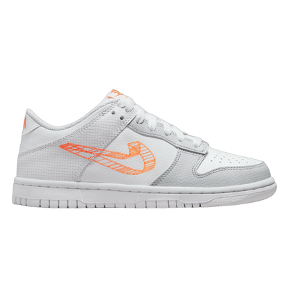 Nike Dunk Low SE 3D Swoosh Pure Platinum Total Orange (GS) DR0171-100