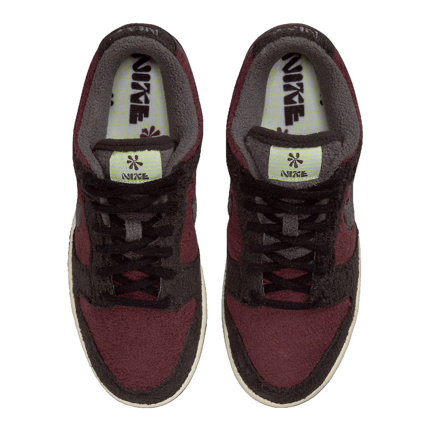 Nike Dunk Low SE Fleece Pack Burgundy Crush (W) Oben DQ7579-600