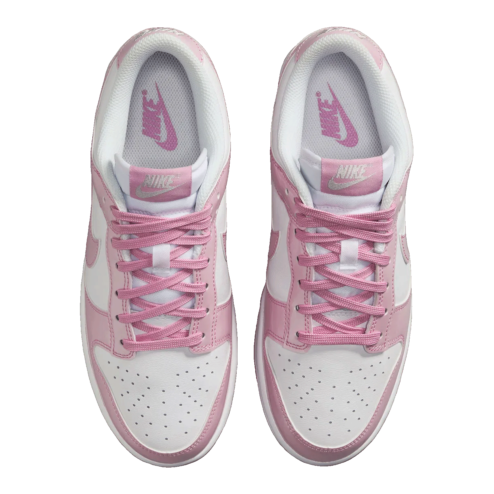 Nike Dunk Low SE Patent White Pink Rise (W) Oben IV5104-100