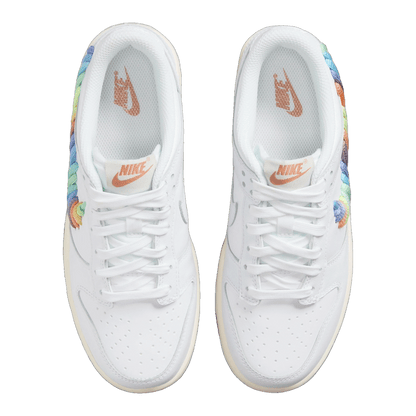 Nike Dunk Low SE Rainbow Lace Swoosh White (GS) FN4861-100