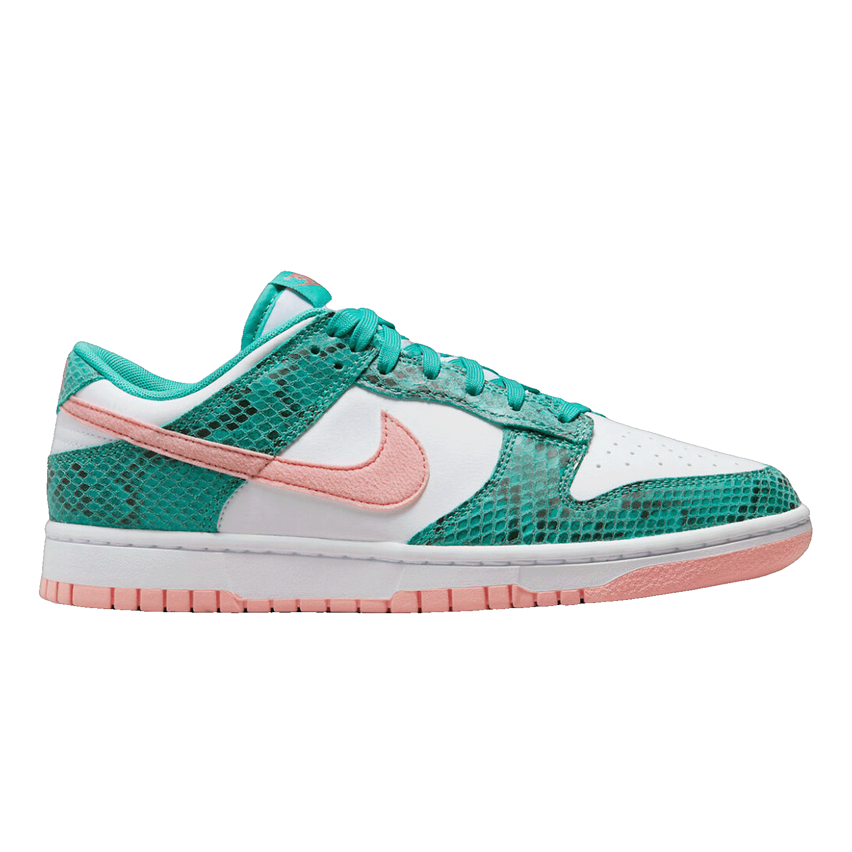Nike Dunk Low Snakeskin Washed Teal Bleached Coral DR8577-300