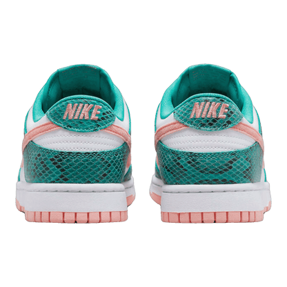 Nike Dunk Low Snakeskin Washed Teal Bleached Coral Back DR8577-300