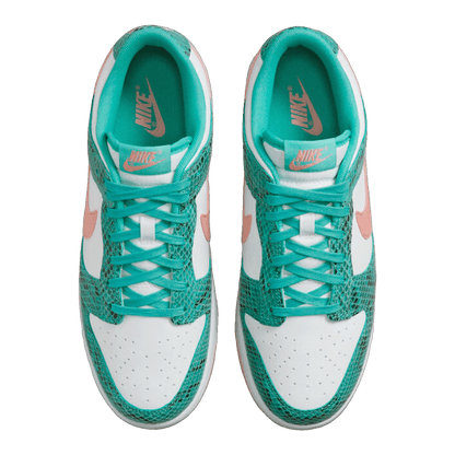 Nike Dunk Low Snakeskin Washed Teal Bleached Coral Oben DR8577-300