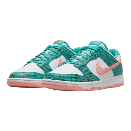 Nike Dunk Low Snakeskin Washed Teal Bleached Coral Side DR8577-300