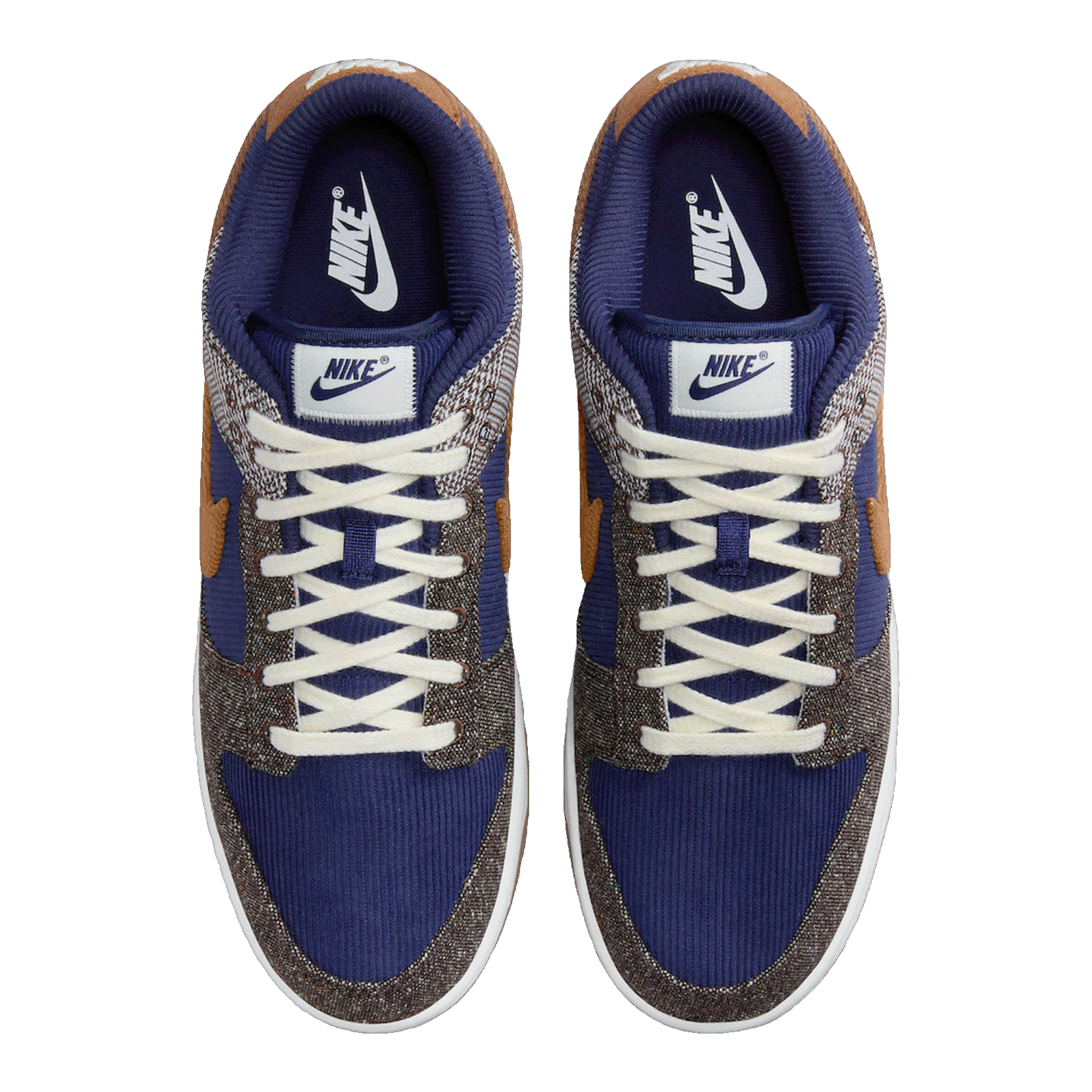 Nike Dunk Low Tweed Midnight Navy Corduroy Oben FQ8746-410
