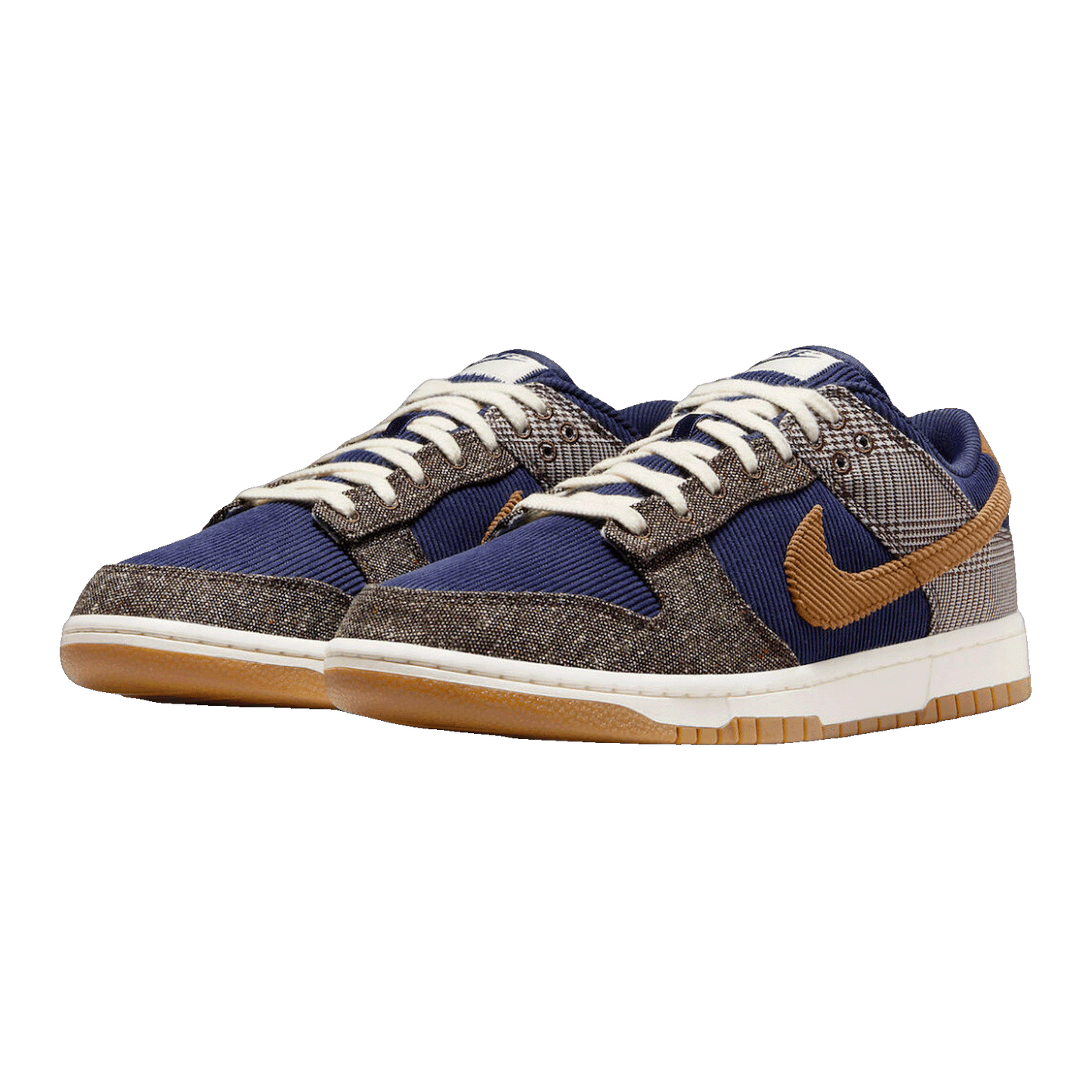 Nike Dunk Low Tweed Midnight Navy Corduroy Side FQ8746-410