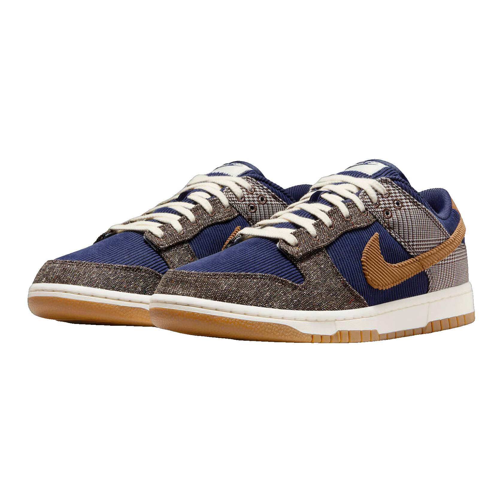 Nike Dunk Low Tweed Midnight Navy Corduroy Side FQ8746-410