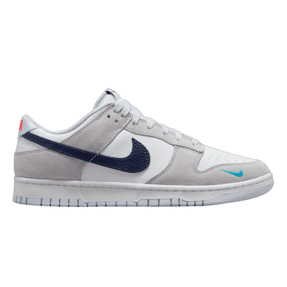 Nike Dunk Low White Grey Navy Aqua Mini Swoosh FJ4227-001