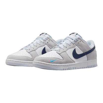 Nike Dunk Low White Grey Navy Aqua Mini Swoosh FJ4227-001