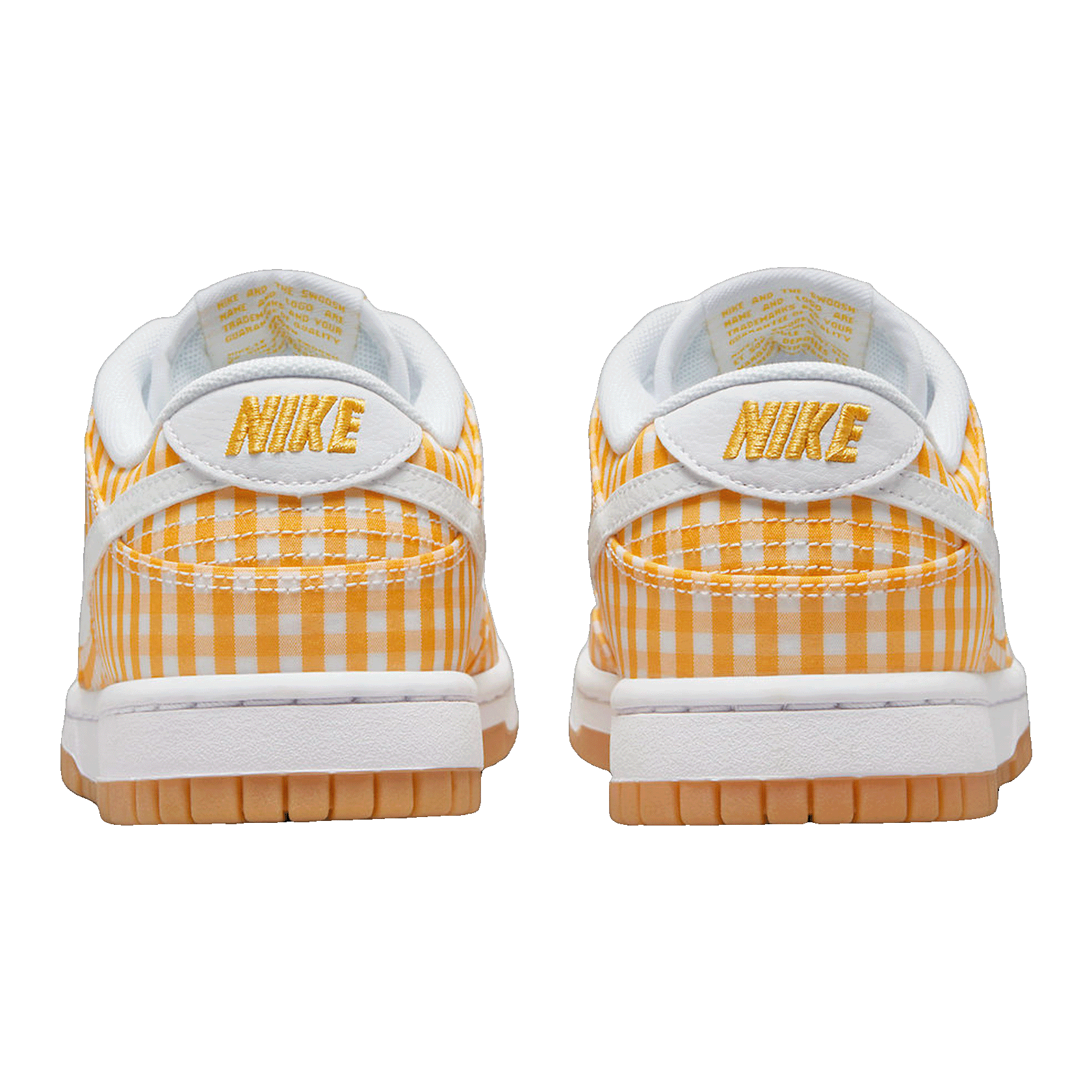 Nike Dunk Low Yellow Gingham (W) Back