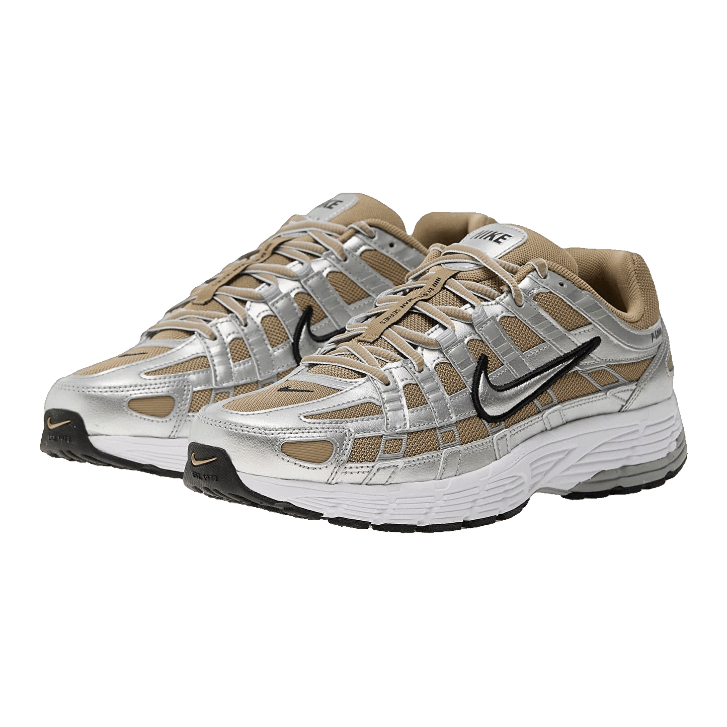 Nike P-6000 Khaki Metallic Silver Side HQ3030-200