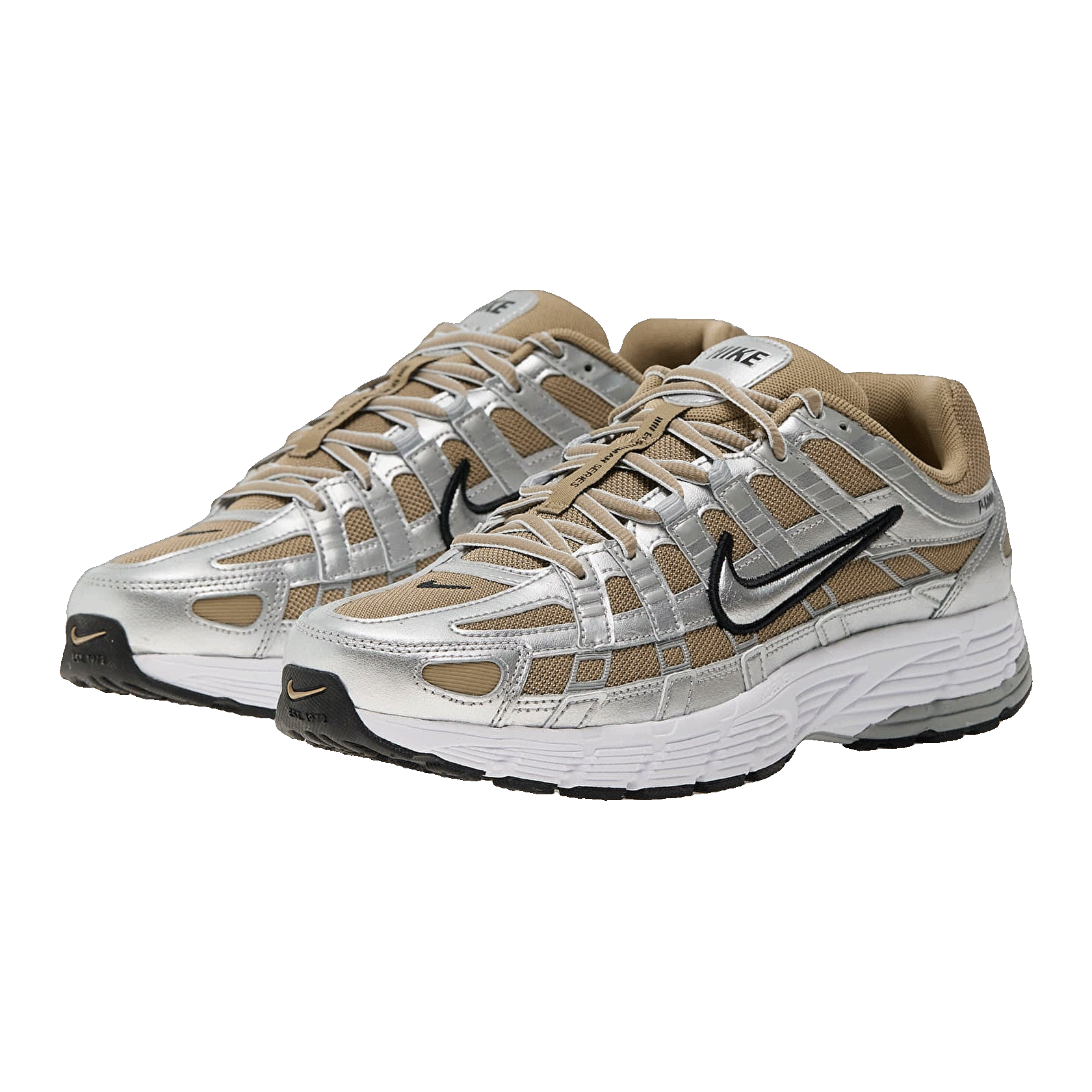 Nike P-6000 Khaki Metallic Silver Side HQ3030-200