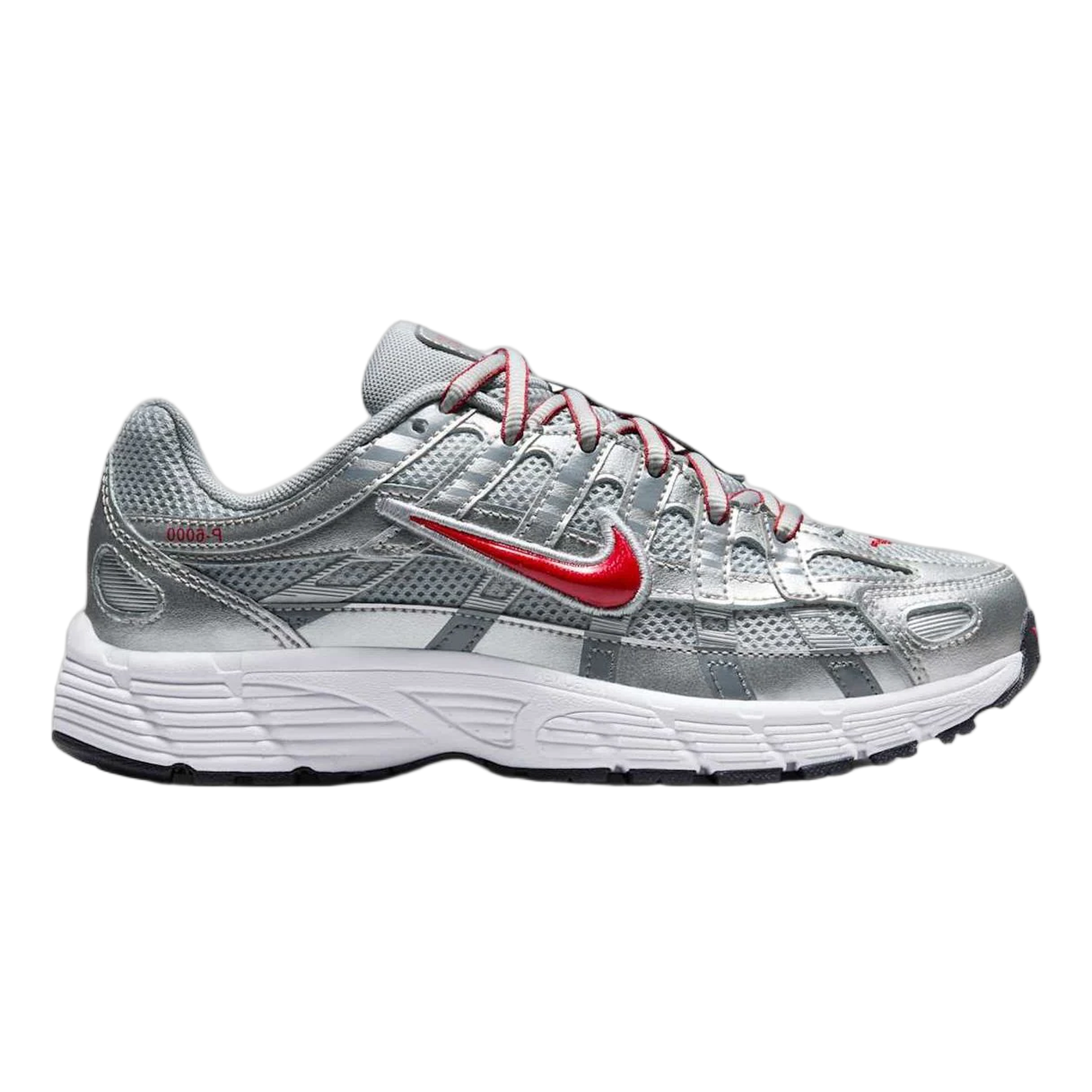 Nike P-6000 Metalic Silver Cool Red (GS) HV5064-002