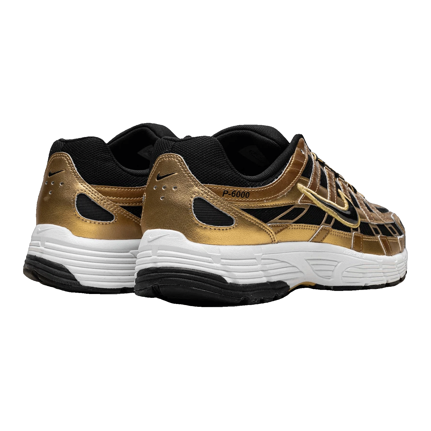Nike P-6000 Metallic Gold Infinite Gold White Black Back HQ3030-700