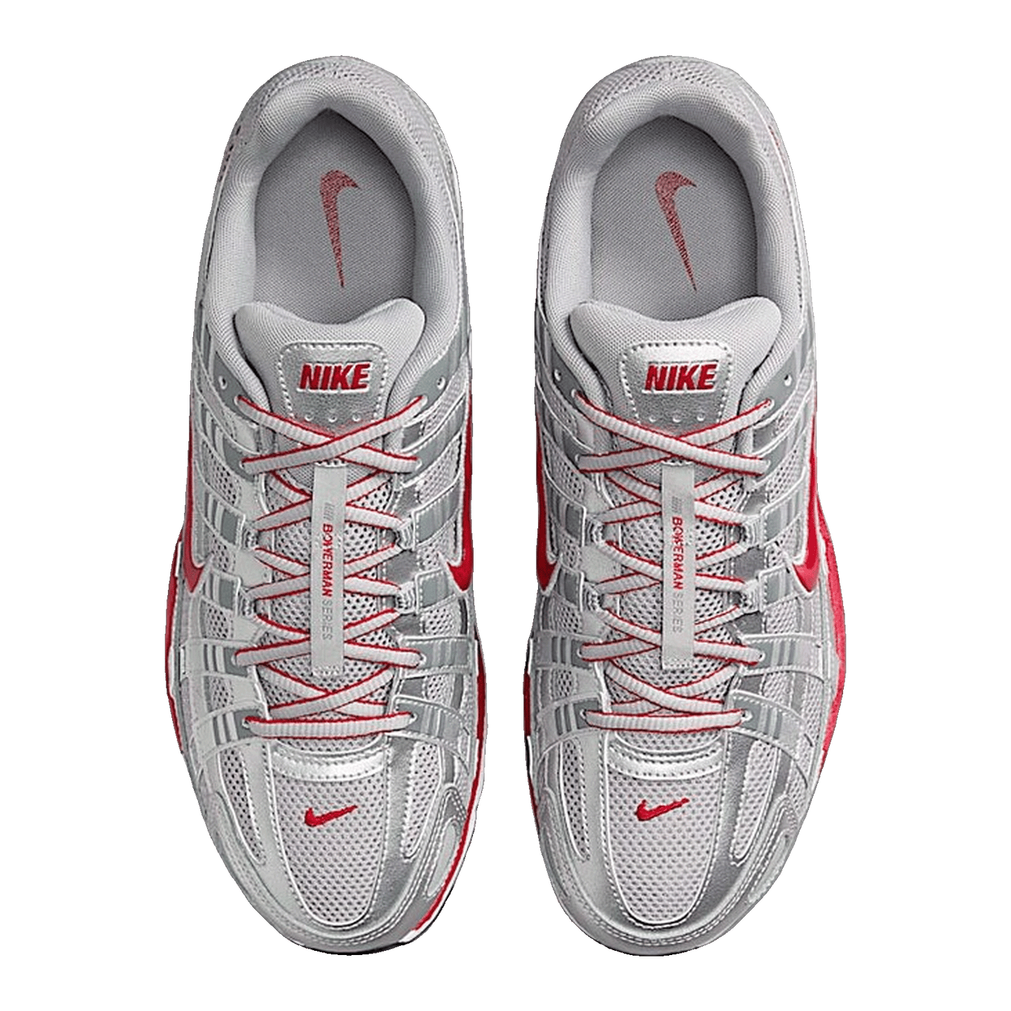 Nike P-6000 Metallic Silver Gym Red Oben CD6404-024