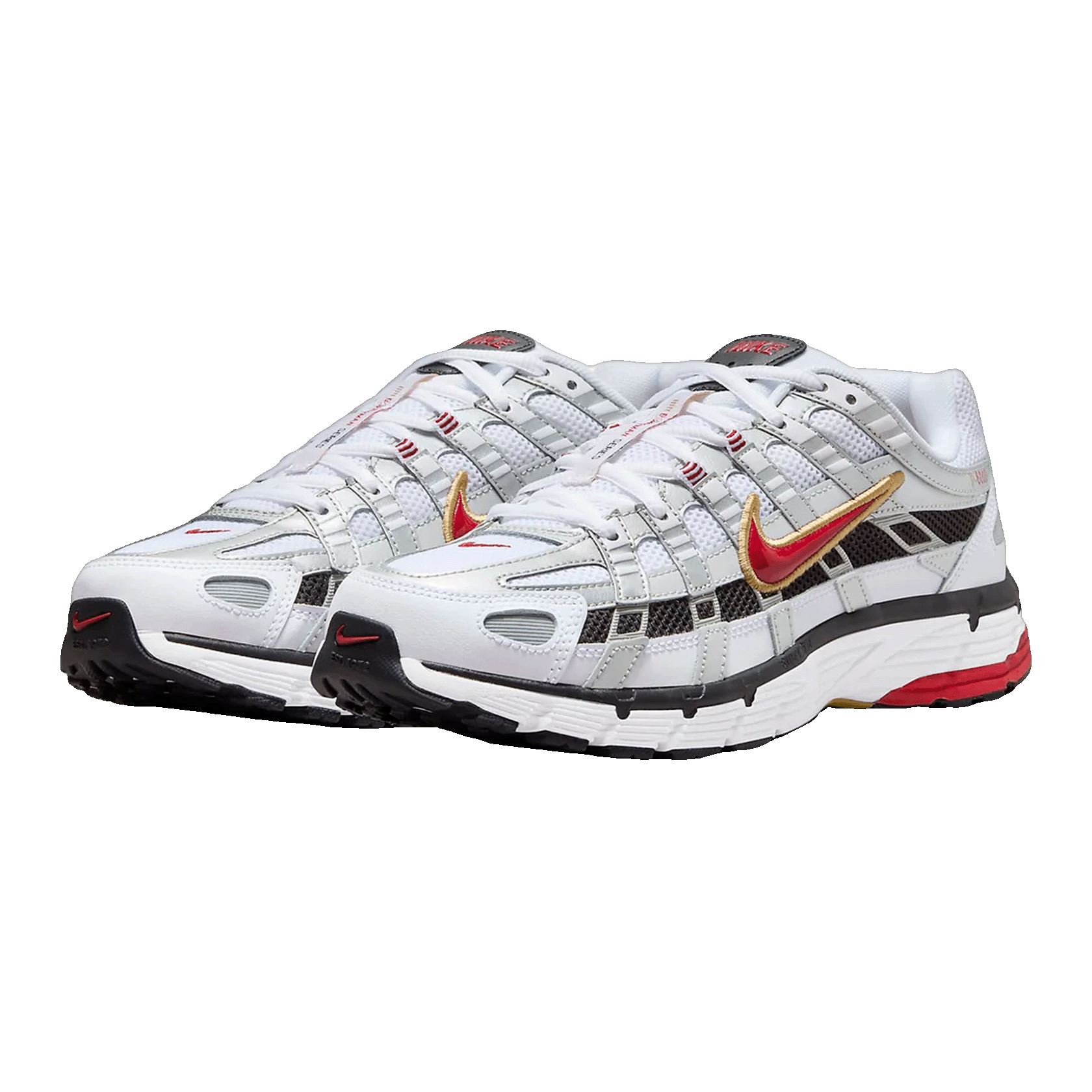 Nike P-6000 Platinum Varsity Red Side CD6404-102