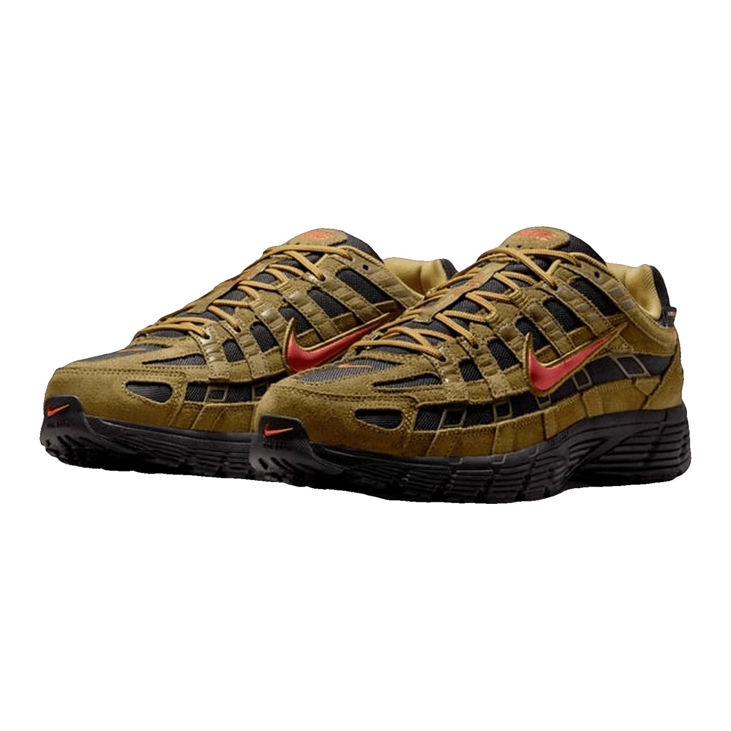 Nike P-6000 Premium Cordura Olive Flak Black Picante Red Side IH0946-300
