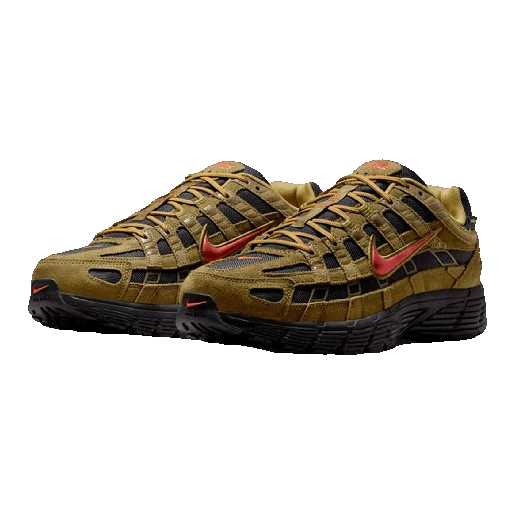 Nike P-6000 Premium Cordura Olive Flak Black Picante Red Side IH0946-300
