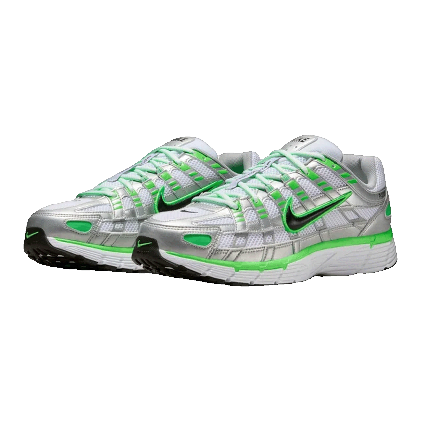 Nike P-6000 SE Metallic Silver White Green Strike Side IB2985-001