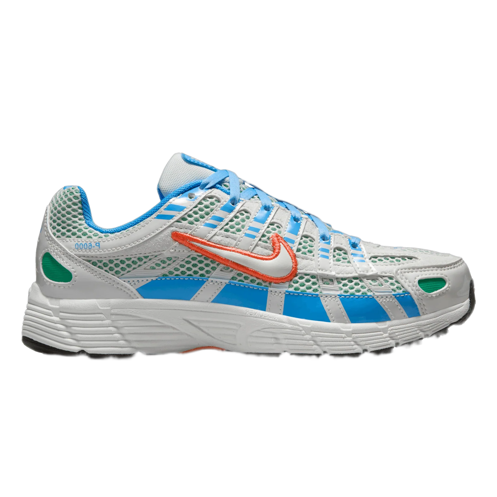Nike P-6000 Summit White University Blue Stadium Green Magic Ember (GS) IB7729-121