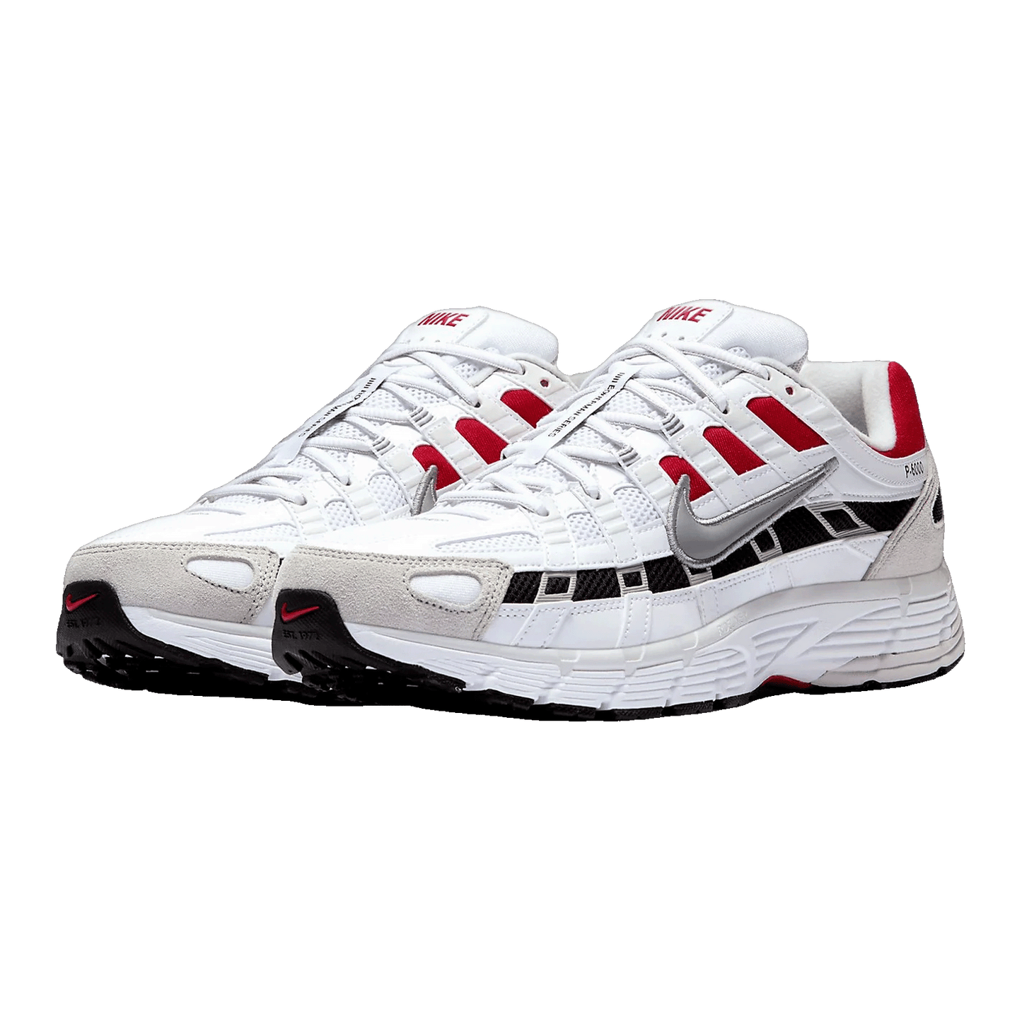 Nike P-6000 White University Red Side CV3038-100