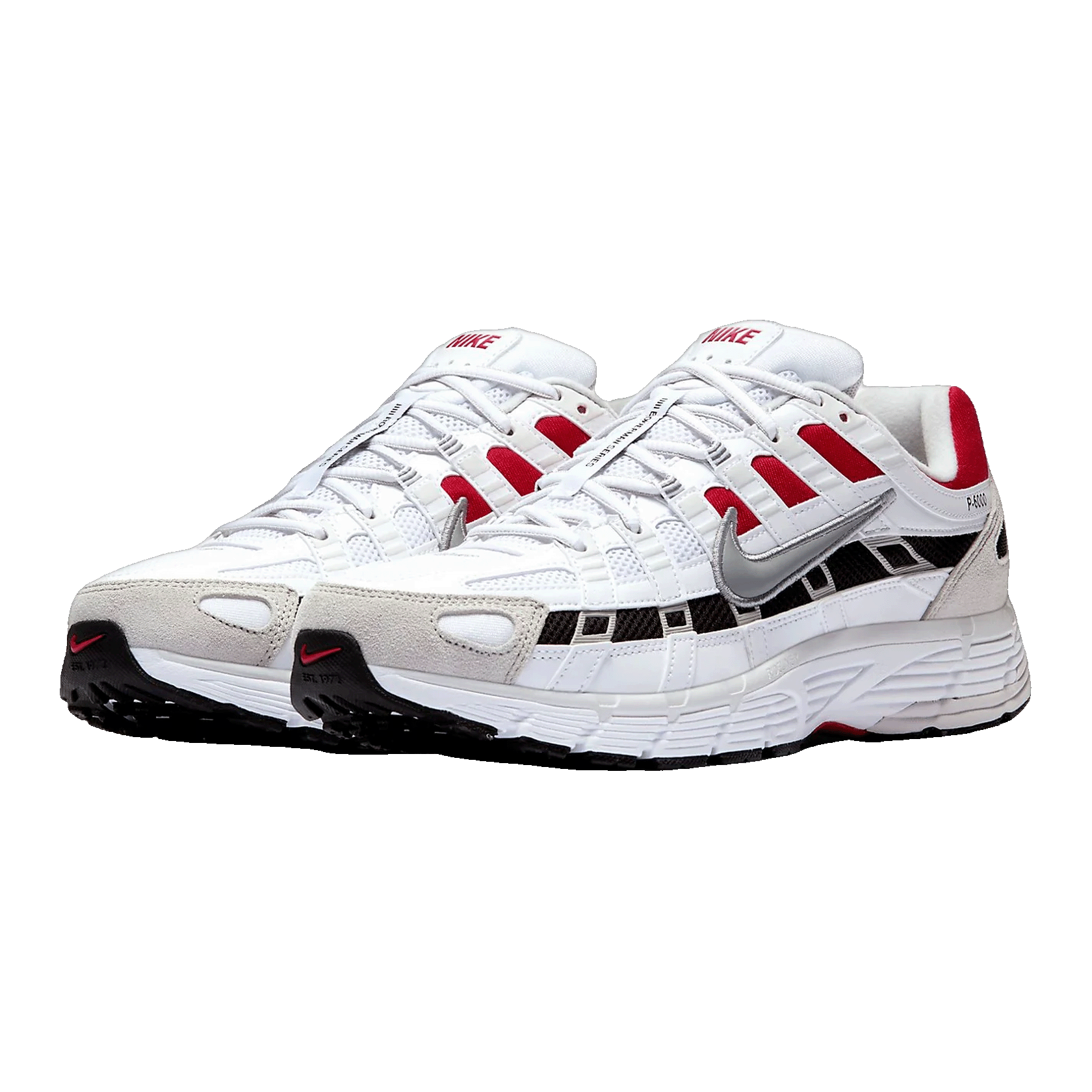 Nike P-6000 White University Red Side CV3038-100