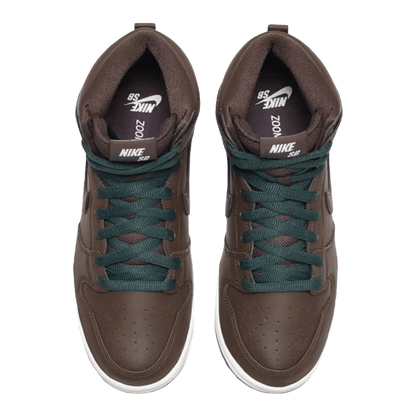 Nike SB Dunk High Baroque Brown Vegan Leather Oben
