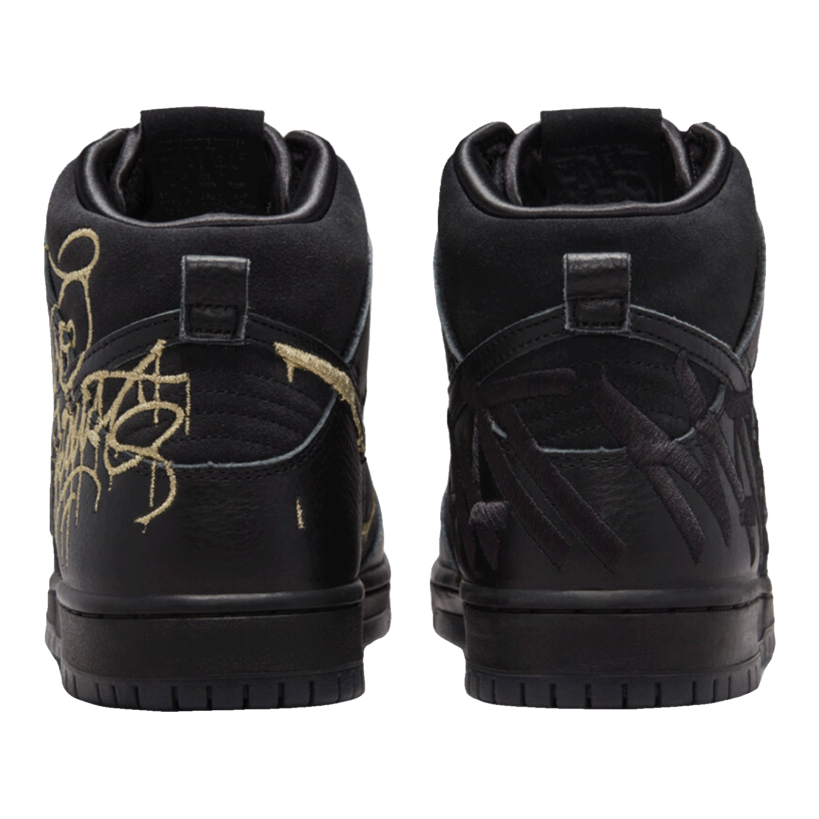 Nike SB Dunk High FAUST Black Gold Back