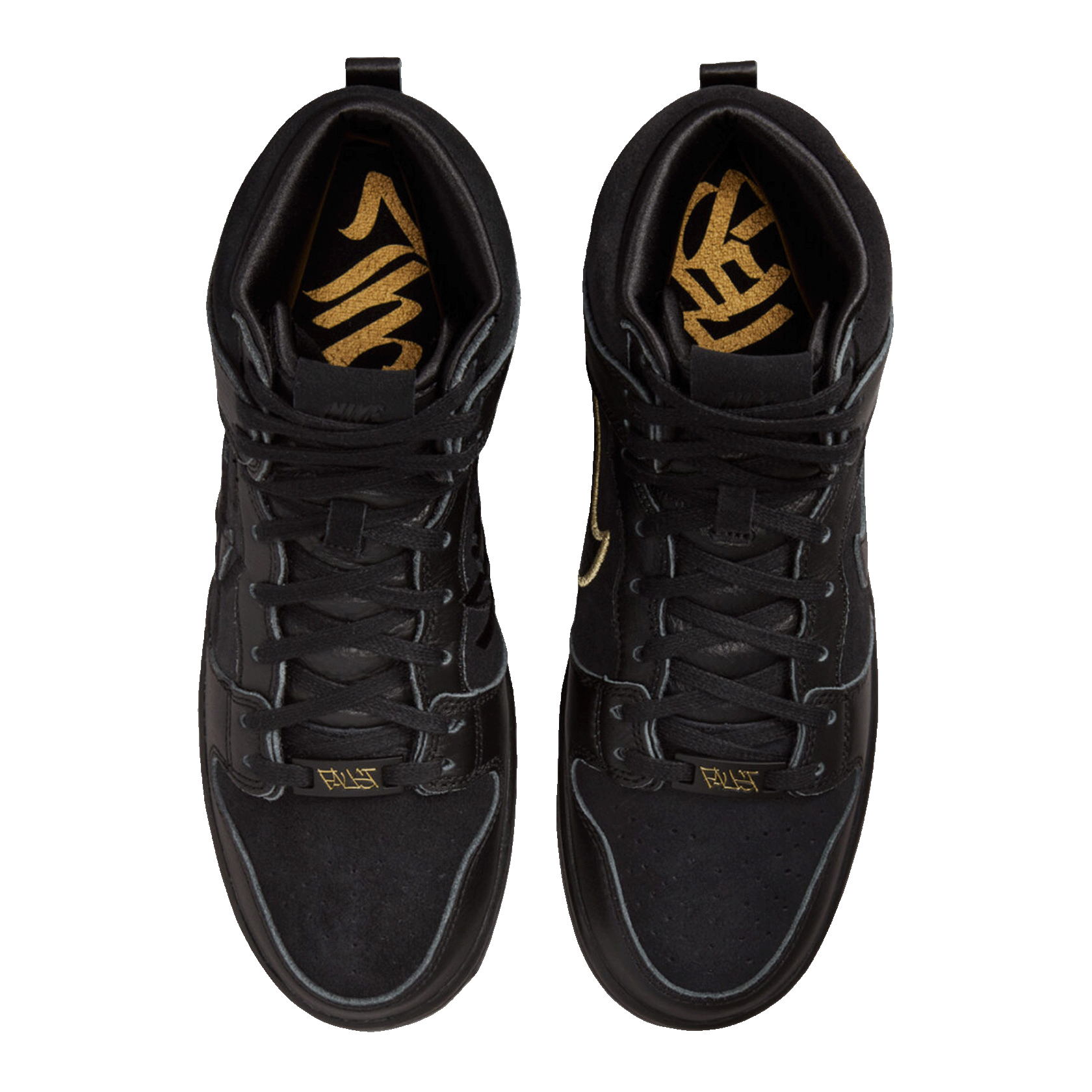 Nike SB Dunk High FAUST Black Gold Oben