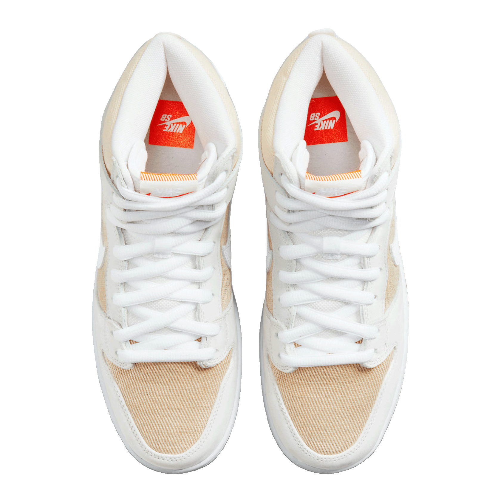 Nike SB Dunk High Pro ISO Orange Label Unbleached Natural Oben