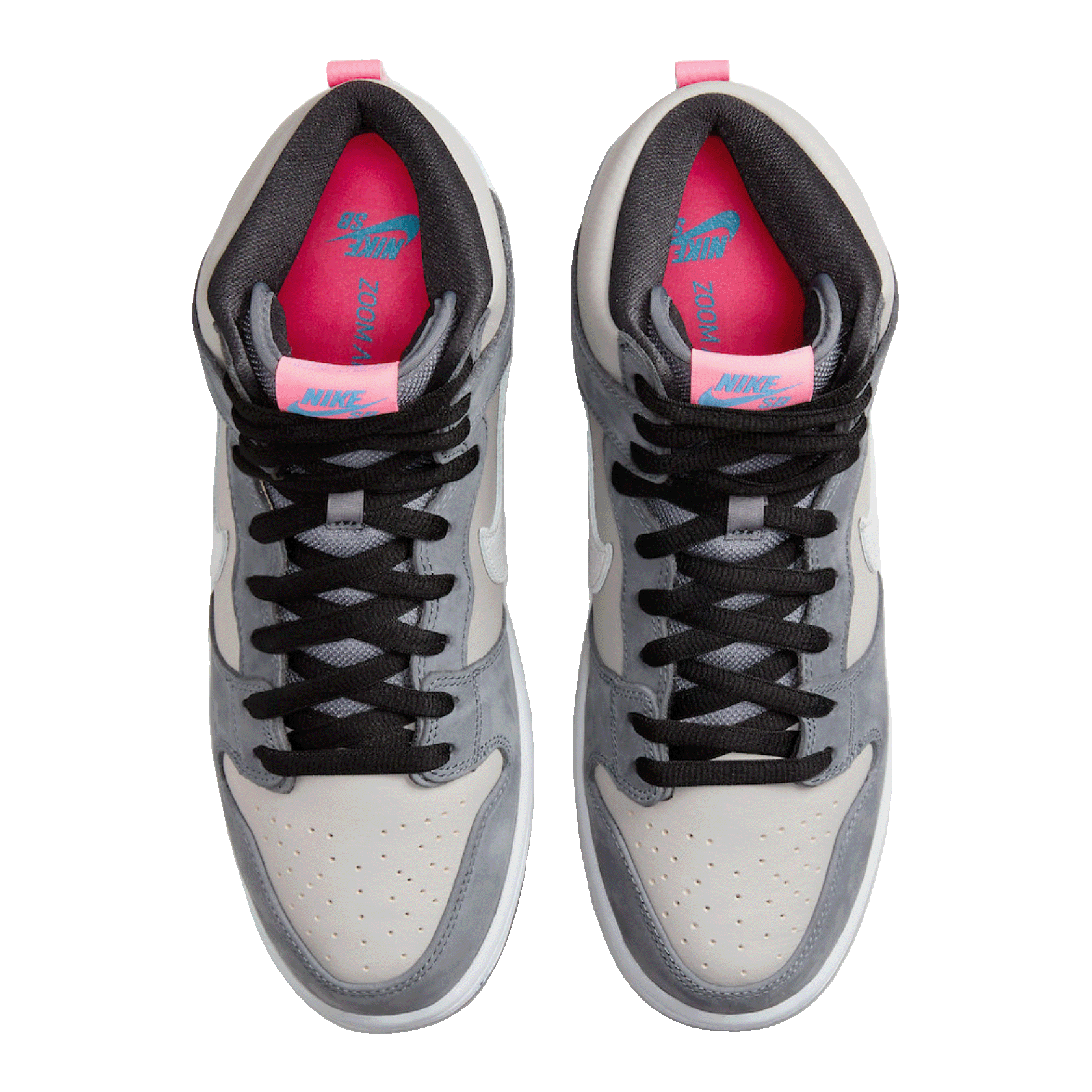 Nike SB Dunk High Pro Medium Grey Pink Oben