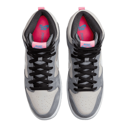 Nike SB Dunk High Pro Medium Grey Pink Oben