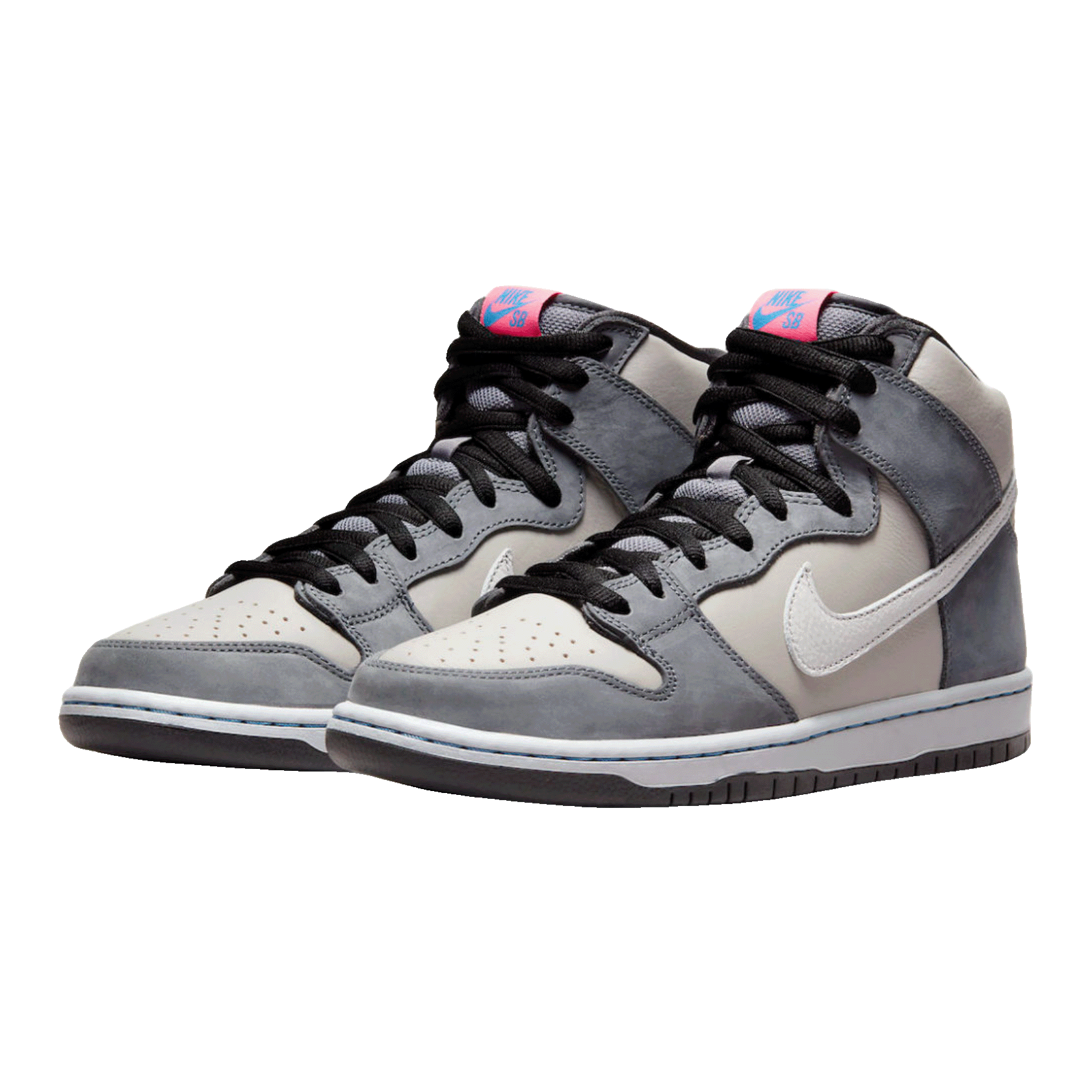 Nike SB Dunk High Pro Medium Grey Pink Side