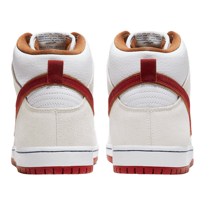 Nike SB Dunk High Sail Bright Crimson Back