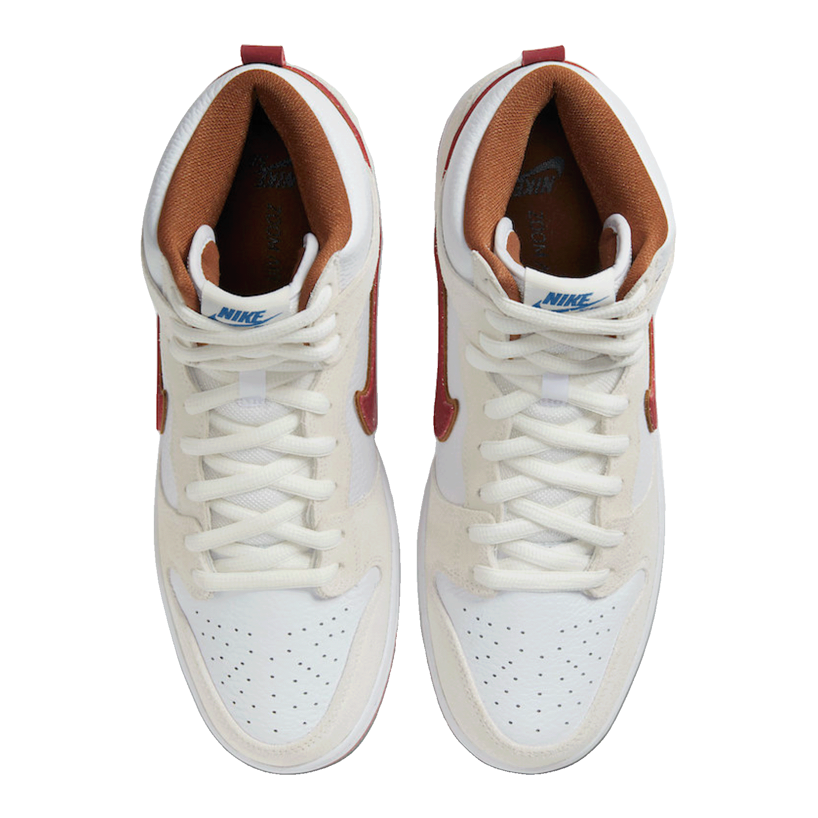 Nike SB Dunk High Sail Bright Crimson Oben
