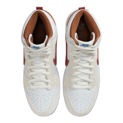 Nike SB Dunk High Sail Bright Crimson Oben