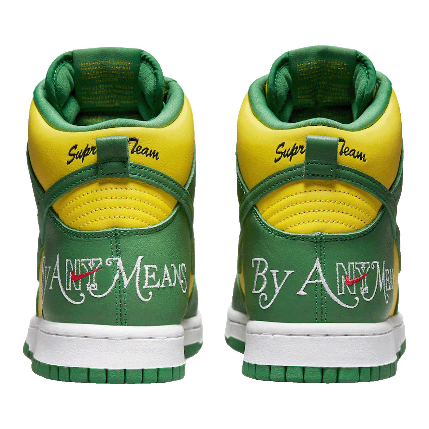 Nike SB Dunk High Supreme By Any Means Brazil Back