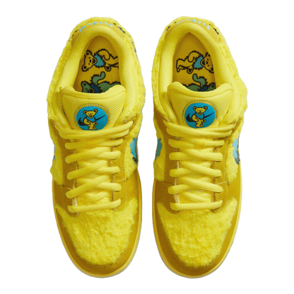 Nike SB Dunk Low Grateful Dead Bears Opti Yellow Oben