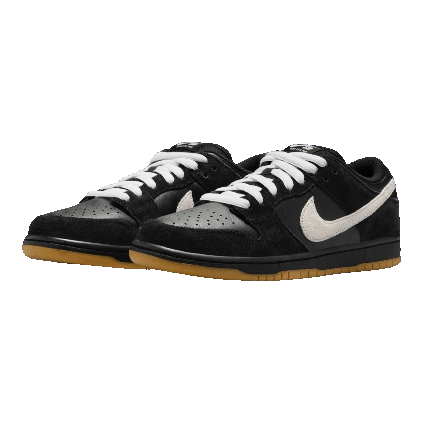 Nike SB Dunk Low Pro Black White Gum Side