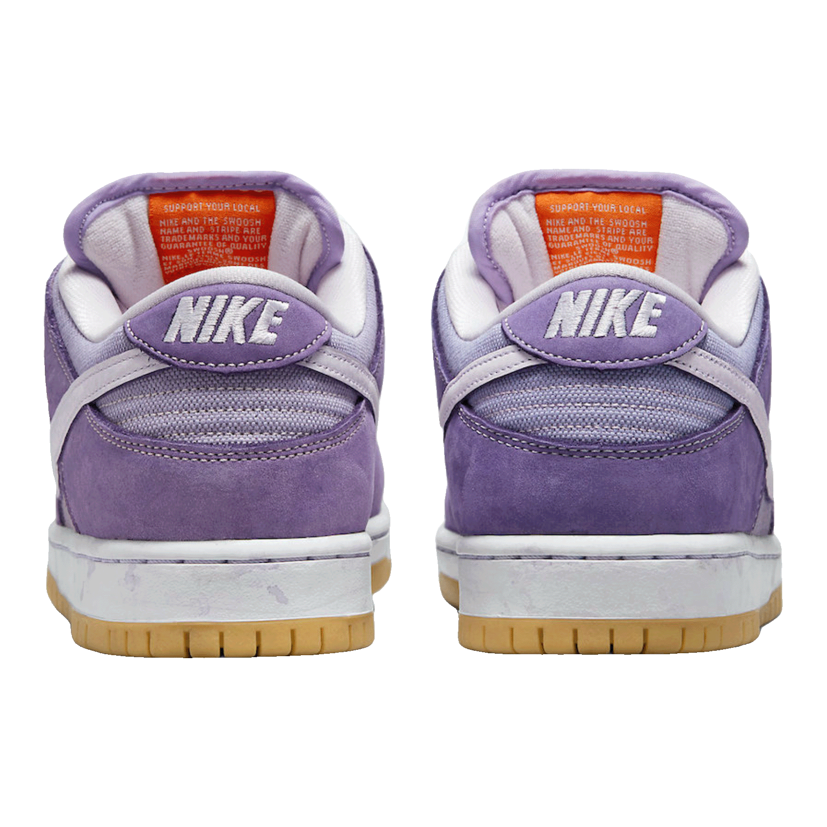 Nike SB Dunk Low Pro ISO Orange Label Unbleached Pack Lilac Back